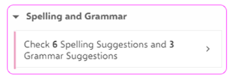 Spelling and Grammar